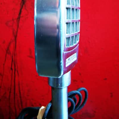 Vintage 1950's Electro-Voice 915 Omnidirectional Crystal Microphone Hi Z harp mic w 427 stand and cable image 6