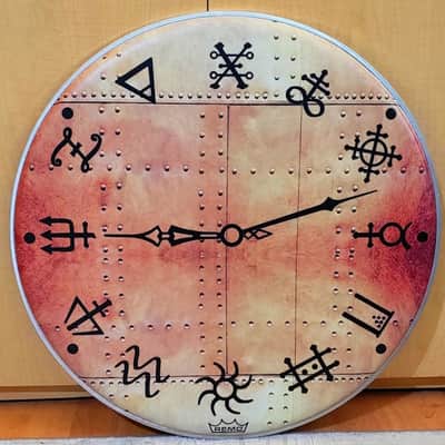 Neil Peart, CLOCK FACE, Clockwork Angels / Time Machine, 22" Drum Head image 4