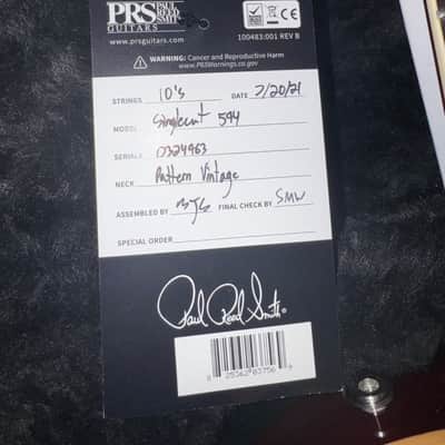 PRS Core McCarty 594 2021 - Fire Red Burst Red image 3