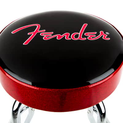 Fender Fender Red Sparkle Logo Barstool Black/Red Sparkle 30" image 3