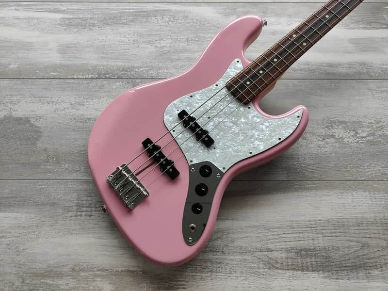 2008 Fender Japan ‘62 Reissue Jazz Bass (Refinished Pink) image 1