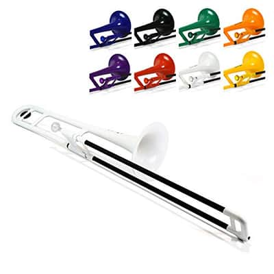 pInstruments pBone PBONE1W Trombone,  Lightweight Versatile Durable ABS, White image 1
