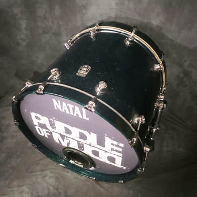 Natal Cafe Racer Poplar Green Sparkle Ex Puddle of Mudd 6 Piece Drum Kit + Hardware image 8