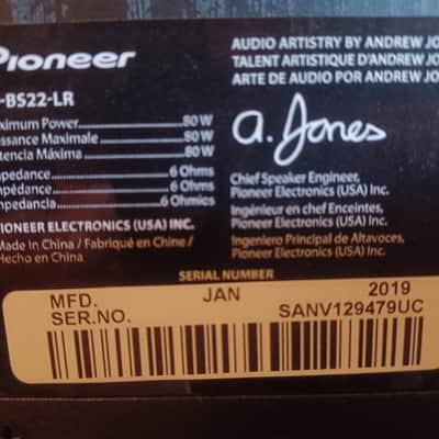 Pioneer SP-BS22-LP 2019 - Black Wood Grain Vinyl image 3