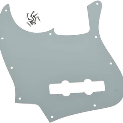 4 String J Bass Style Pickguard Bass Pick Guard Scratch Plate for USA/Mexico Jazz J Bass Black/White Shell image 2