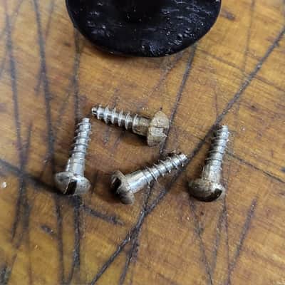 Vintage RARE 1940 Patent Applied For Kluson Open Back Martin Gibson Epiphone Harmony Guitar 3x3 on a Plate BASS SIDE Tuners Slot Head or Regular Luthier Parts Screws #2 image 4