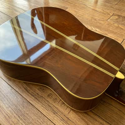1970s Yamaha FG-401 Acoustic Dreadnought Guitar MIJ Orange Label Nippon Factory w/ HSC martin guild image 14