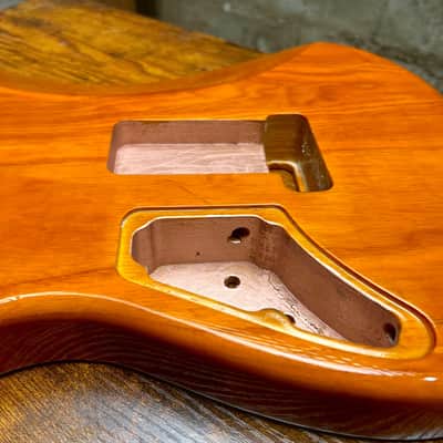 Warmtone CG SSS Strat Style Guitar Body Flamed Maple “Sun” 4.7lbs image 10