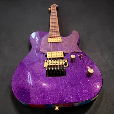 Aristides T/0, Floyd Rose, BKP, CUSTOM Purple and Gold Holoflake finsh. MUST SEE! image 2