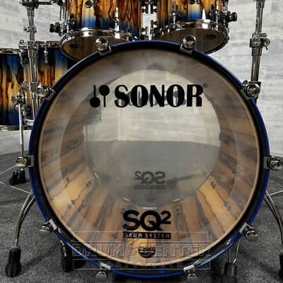 Sonor SQ2 Beech 5pc Drum Set Candy Blue Burst Over African Marble image 4