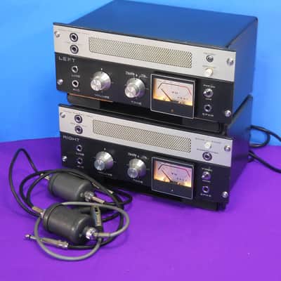 Available APRIL 1 26- Matched Pair AKAI 2 M-8 Tube Mic Pre Tube Direct In Vint.Mic Trans & Custom Case image 3