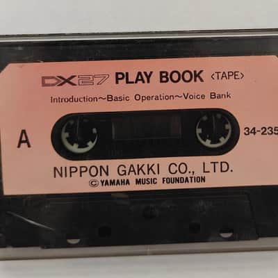 Yamaha DX27 Play Book Cassette Tape | NOS Vintage Original | Nippon Gakki Rare Promo