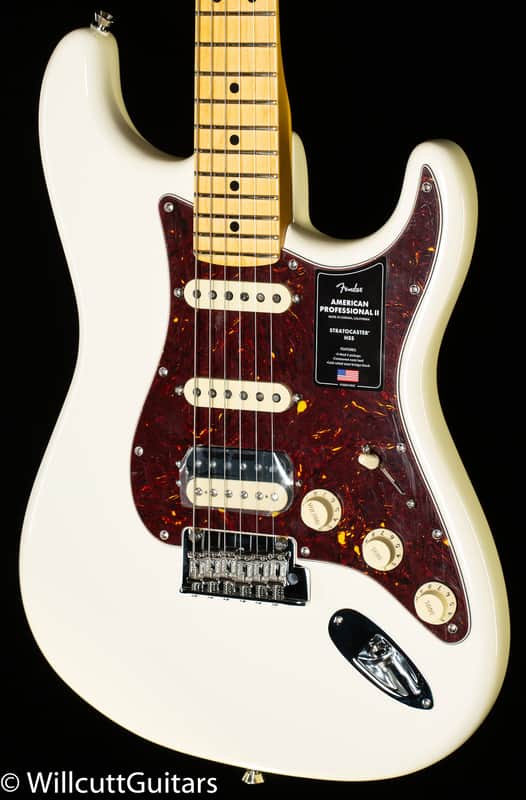 Fender American Professional II Stratocaster HSS Maple Fingerboard Olympic White (573) image 1