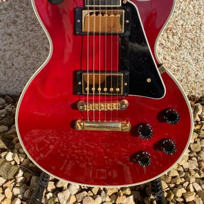 Gibson Custom Shop, Les Paul Custom, Translucent Red, 2000s image 6