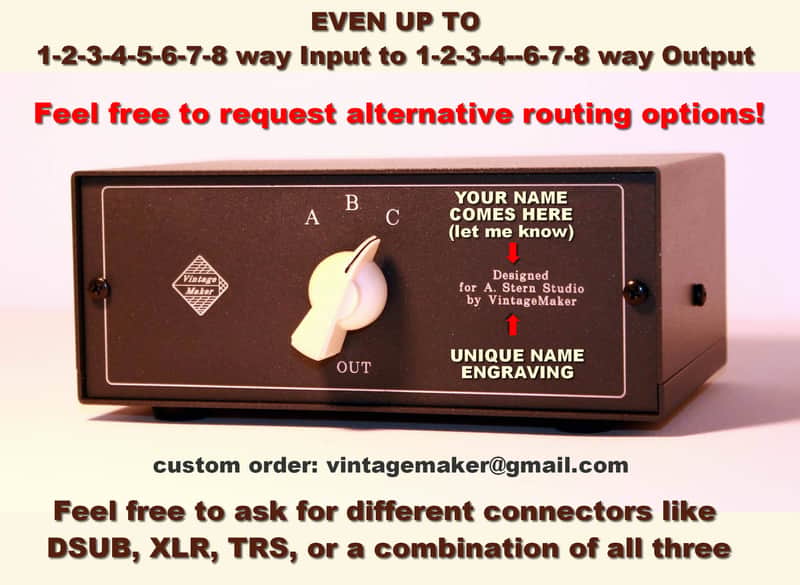 2 In 6 Out TRS Line Switcher Monitor Controller Vintage Maker image 1