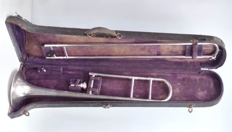 American Standard High Grade Trombone Early 1920s Silver image 1