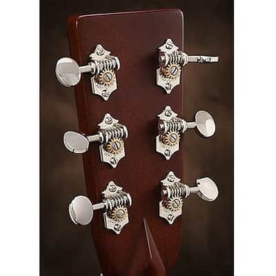 Waverly Guitar Tuners with Vintage Oval Knobs, for Solid Pegheads, Nickel, 3L/3R image 3