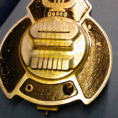 Dobro Cast aluminum lap steel 1930's black & raw aluminum image 2