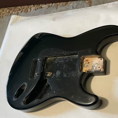 1991 USA Fender American Standard Stratocaster Black Guitar Body 2 Post Tremolo Ready w/ Pickguard image 6