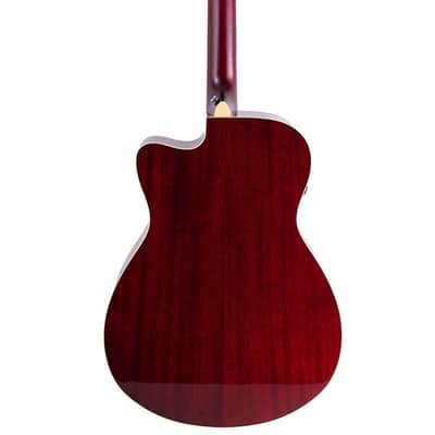 Yamaha FSC-TA TransAcoustic Concert Cutaway Ruby Red image 5
