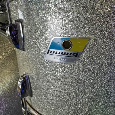 Ludwig 1970s 3 Ply Silver Sparkle "Bonham" Set. (Almost) Excellent!! image 12