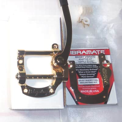 Bigsby® B5G Pinless & Vibramate V5G-Short Tail Mount Kit~GOLD~Gibson SG~Tighter Spaced PG`s~USA~Brand New image 1