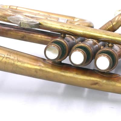 1952 Olds Studio Cornet in Raw Brass w/Nickel flare image 8