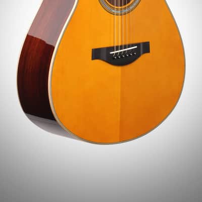 Yamaha LS-TA TransAcoustic Acoustic-Electric Guitar (with Gig Bag), Vintage Natural image 2