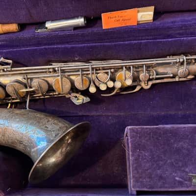 CG Conn 10M Tenor Low Pitch 310690 1944 - Silver plated image 3