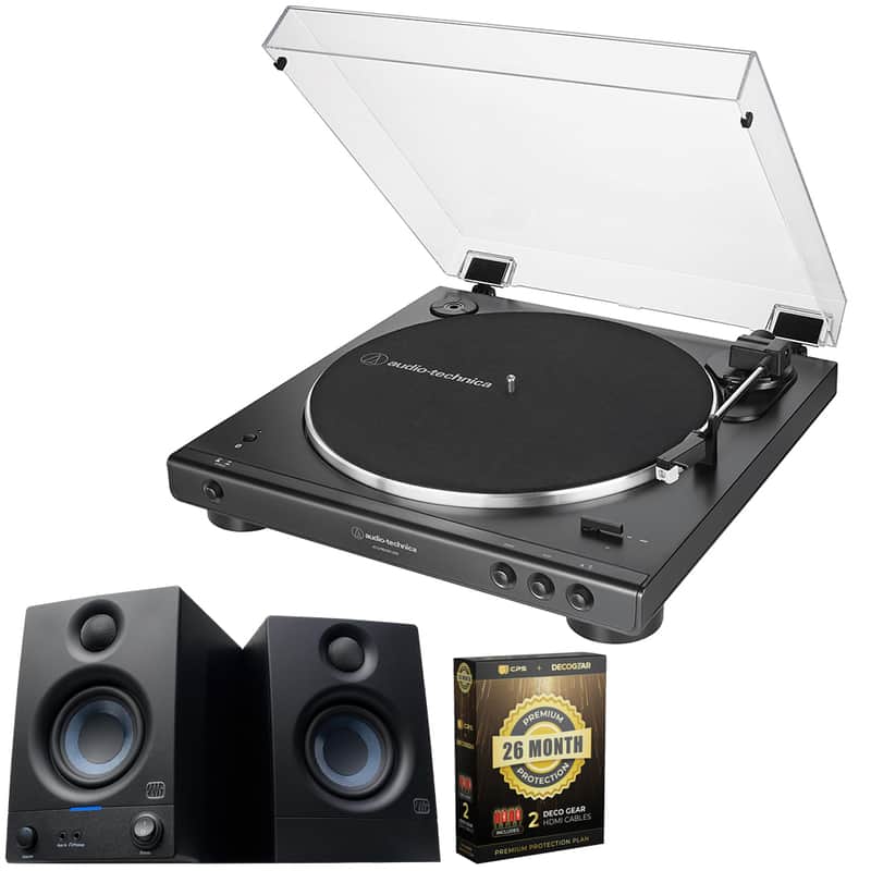 Audio-Technica Fully Automatic Belt-Drive BT Stereo Turntable, Black + 26 Month Protection Pack
