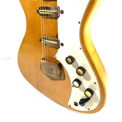 Kay electric guitar with gold hardware and flame maple body K300 K-300 speed bump 1955 - Tiger maple image 10