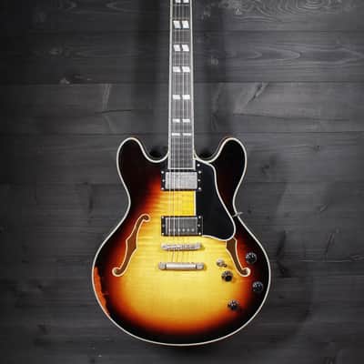 Eastman  T59/V SB Antique Varnish Sunburst Semi-Hollowbody Electric Guitar image 2