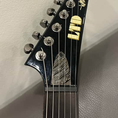 ESP LTD Static-600 Wayne Static Signature 2007 - 2008 - Black with Nickel Diamond Plate image 4