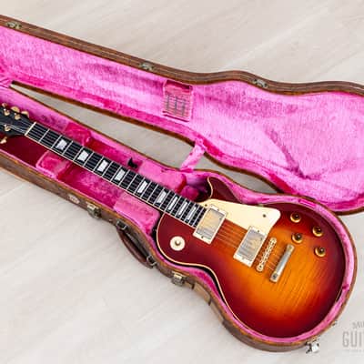 1985 Greco Mint Collection EG59-240 Burst Standard Carved Top w/ Dry Humbuckers & Case, Japan Fujigen image 18