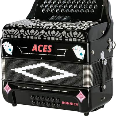 Hohner Aces II Model Diatonic Accordion Key of FBbEb with case and straps image 8