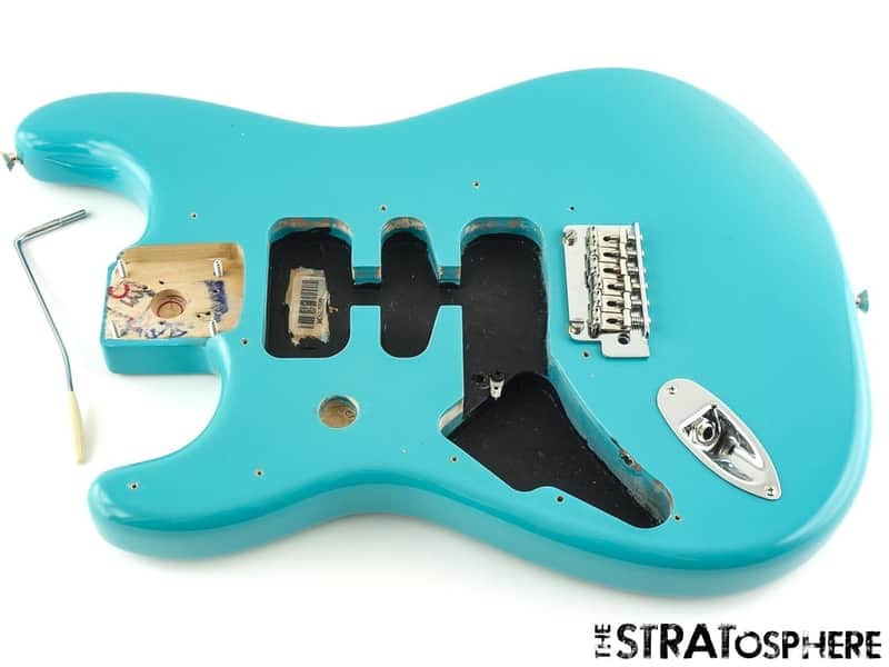 LEFTY Fender Player II Stratocaster BODY + HARDWARE Strat Alder Aquatone Blue image 1