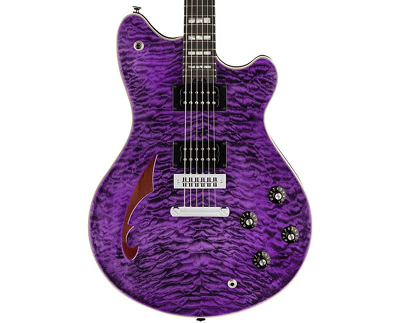 EVH SA-126 Special QM Semi-Hollow Guitar - Trans Purple image 1
