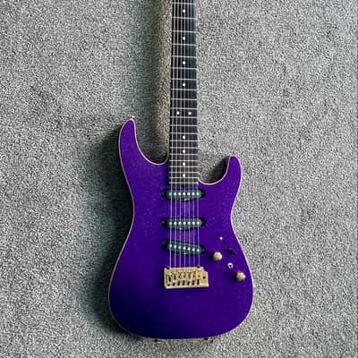 Tom Anderson Guitarworks Drop Top 7 String 2001 - Purple Sparkle 1 of 17 Built! image 4
