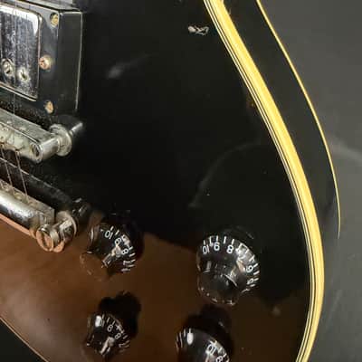 Vintage 1970's Avila LP Custom-Style Electric Guitar Gloss Black MIJ image 9