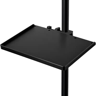 Mic Stand Tray Clamp On Shelf Lash Tray Holder Microphone Stand Trays Pole Mount Shelf Tripod Trays Desk Holders Mic Stands Accessories With 9.44" X 6.88" For Stage, Music Sheet, Live Streaming image 1