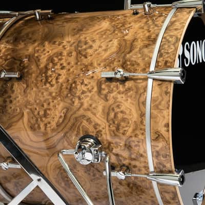 Sonor Prolite 4pc Studio Shell Pack 10/12/14/20 Chocolate Burl image 4