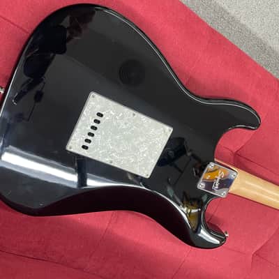 Squier Strat - Black W/ Pearloid Pickguard image 9