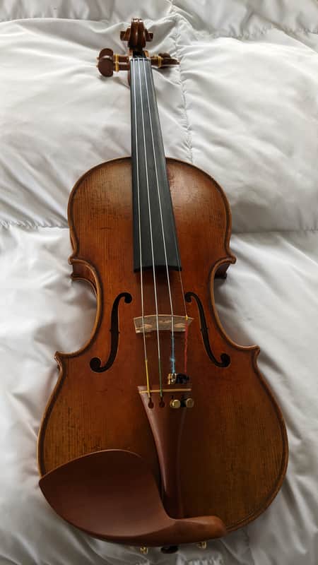 Amati high end copy 7/8 size violin sweet sound pro setup w. case image 1