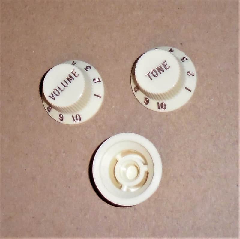 Fender American Professional Stratocaster Aged White Tone & Volume Control Knobs image 1