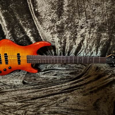 Guild SB605 1985 Sunburst Flame Maple Guild Pilot Bass USA Built Guild Acoustics 5 String Electric image 1