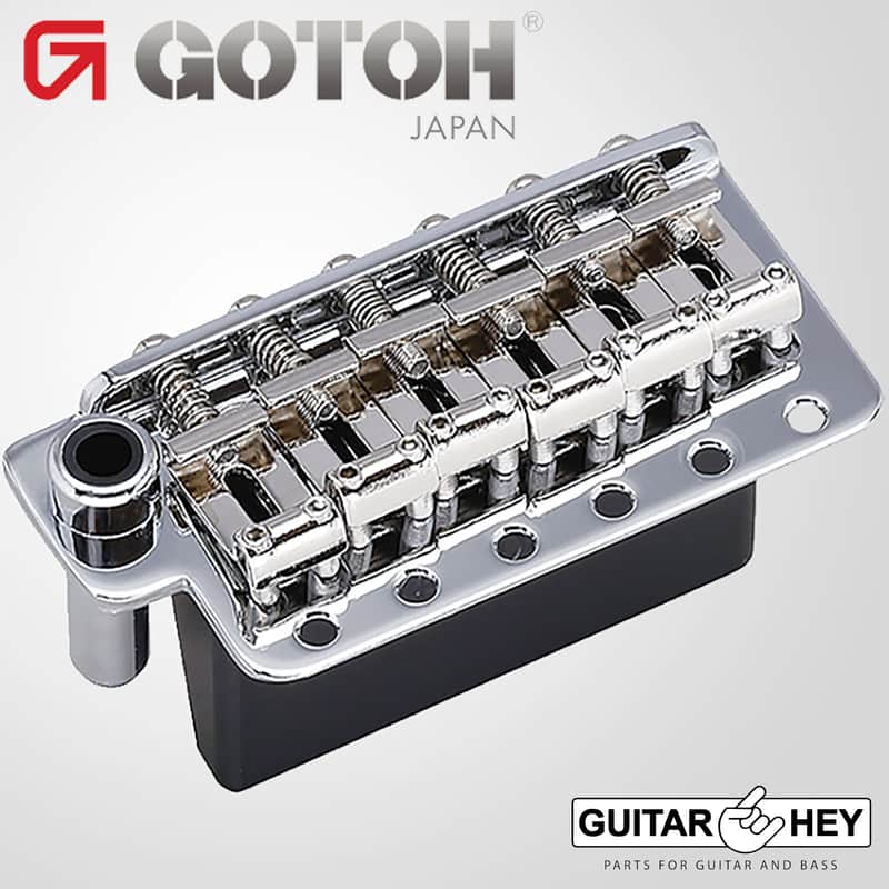 NEW Gotoh 510T-SF2 Non-locking Tremolo Bridge Steel Saddles w/ Screws  - CHROME image 1