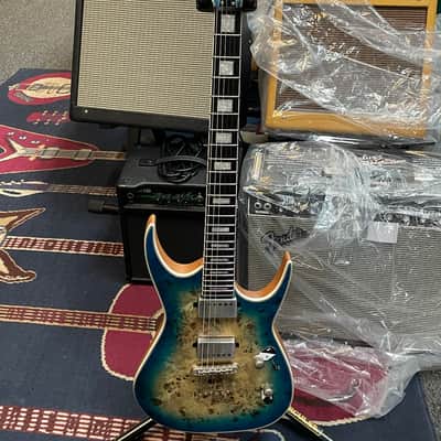 Dean Exile Select 8 Multiscale Kahler 2021 - Satin Natural Black Burst image 1