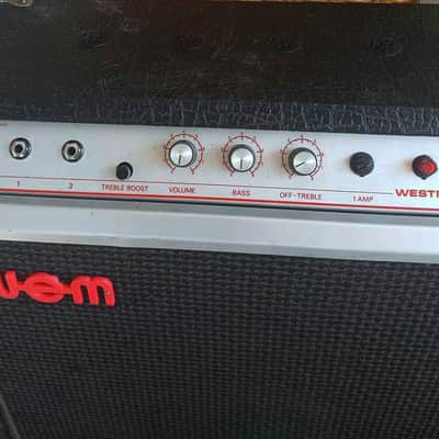 1973 WEM Watkins Westminster 15watt valve combo original vintage guitar amplifier with original Mullard valves image 2