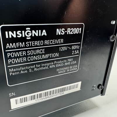 Insignia NS-R2001 Receiver HiFi Stereo Vintage Home Audio 2 Channel Radio Phono image 6