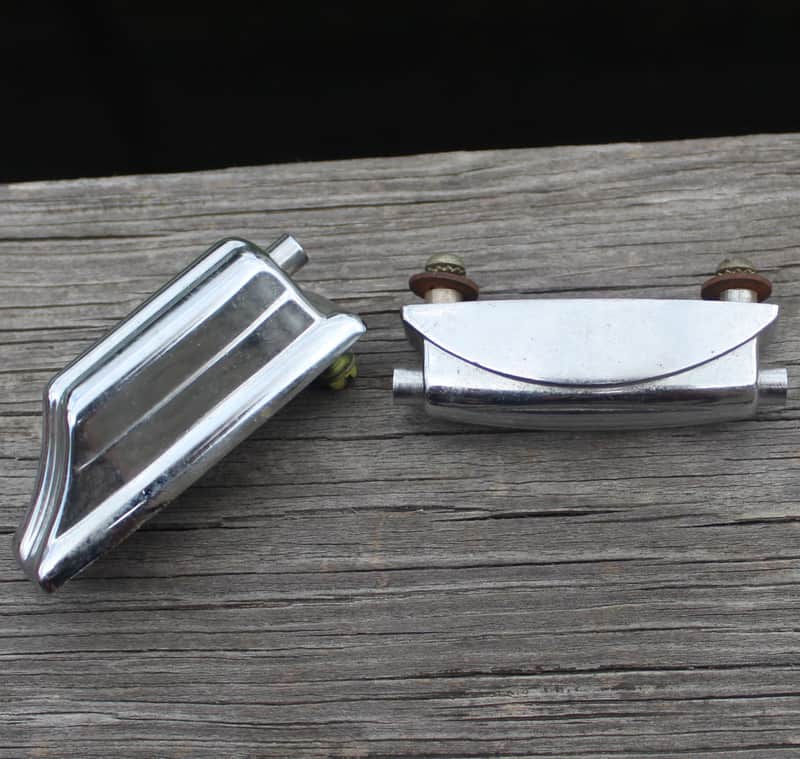 1960's Vintage Rogers Beavertail Bass Drum Lug and Gretsch Snare Drum Lug image 1